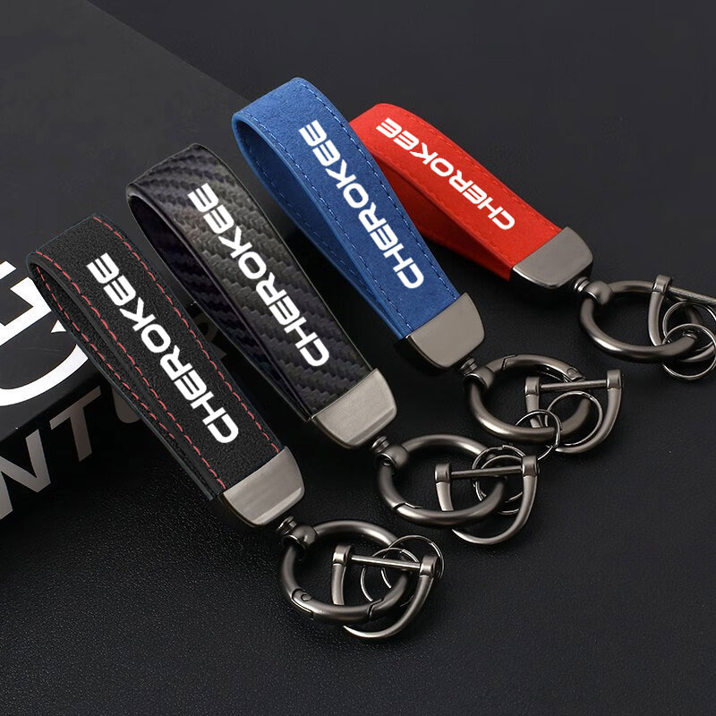 Women'S Jeep Accessories - 4 Colors PU Leather Keychain Business