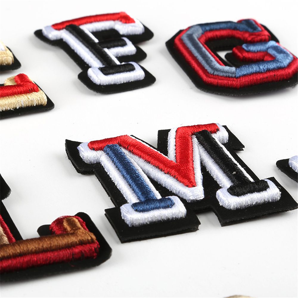 Women'S Jeans Accessories - 26Pcs A-Z Letters Patches Alphabet Embroidered