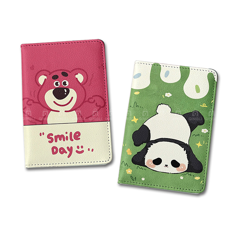 Women'S Accessories Wallet - Cute Panda Passport Cover Girl Cartoon
