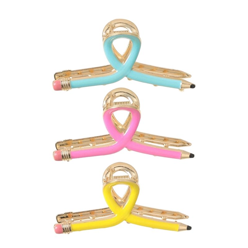 Women Accessories Description - 3PCS Metal Pencil Hair Claw Clip