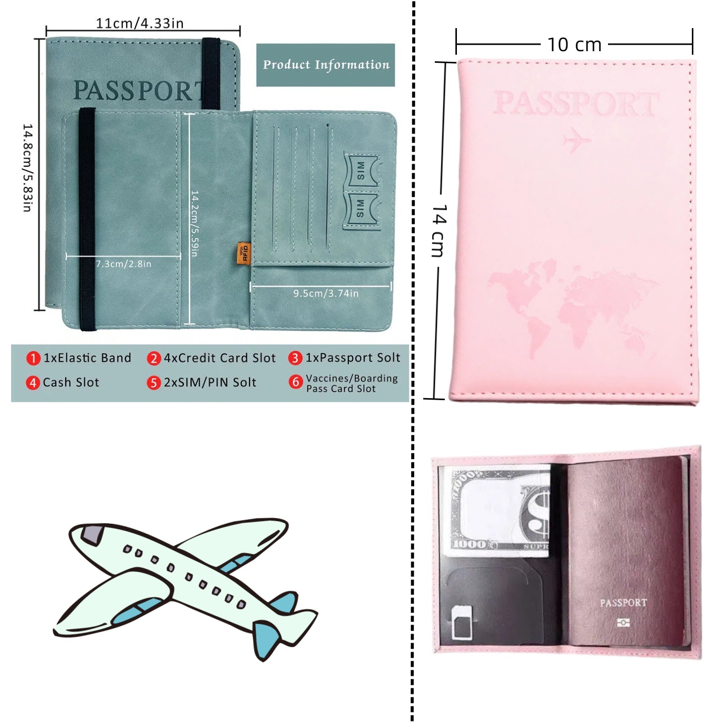 Women'S Accessories Wallet - Vintage RFID Passport Cover for Women