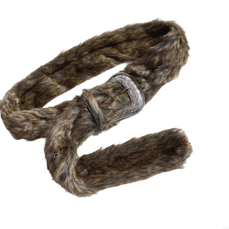 2000s Furry Plush Winter Belt  - Women Accessories Description review and price