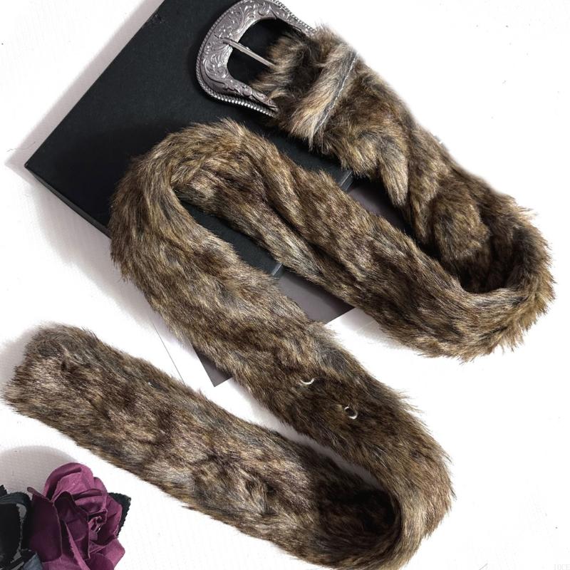 2000s Furry Plush Winter Belt  - Women Accessories Description review and price