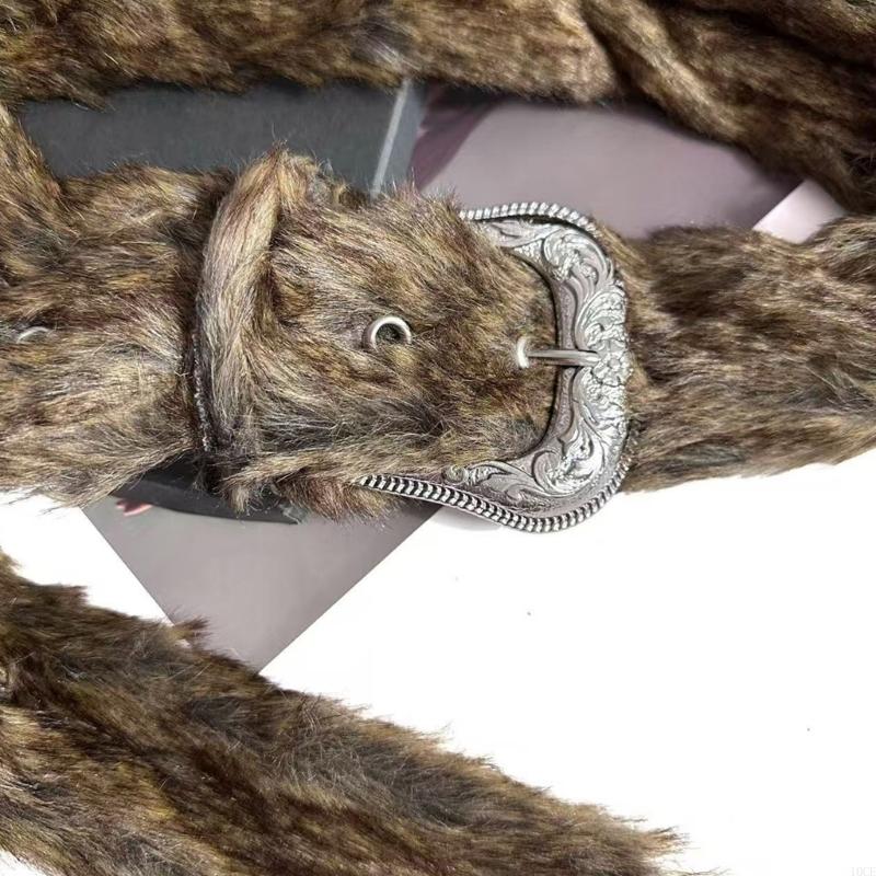 2000s Furry Plush Winter Belt  - Women Accessories Description review and price