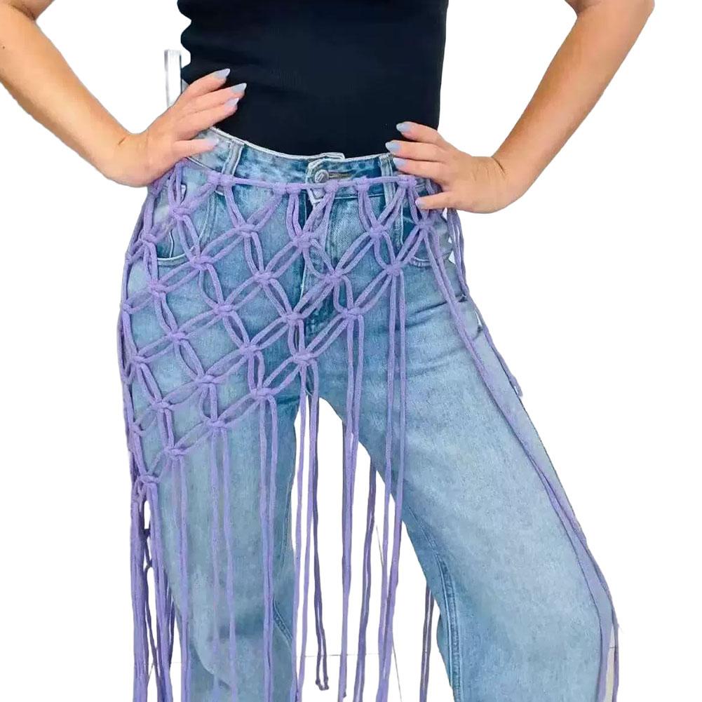 Netted Fringe Waistband Handwo - Women'S Jeans Accessories review and price