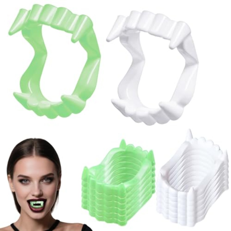 12 Pcs Halloween White Teeth F - Women'S Vampire Accessories review and price