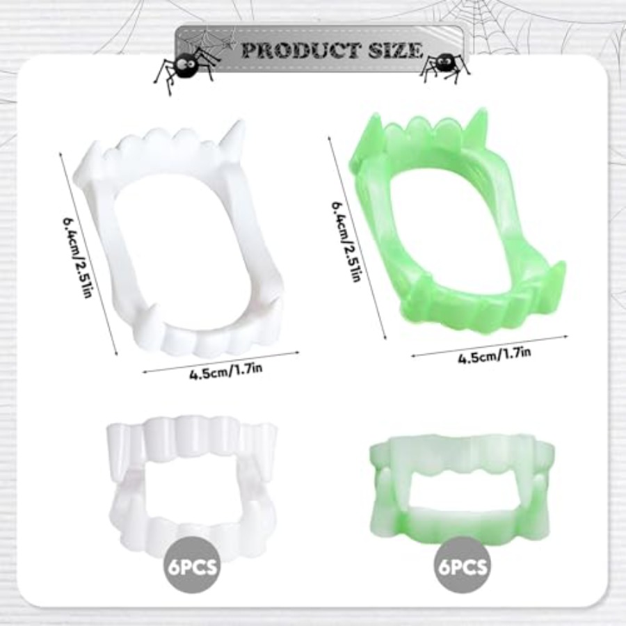 12 Pcs Halloween White Teeth F - Women'S Vampire Accessories review and price