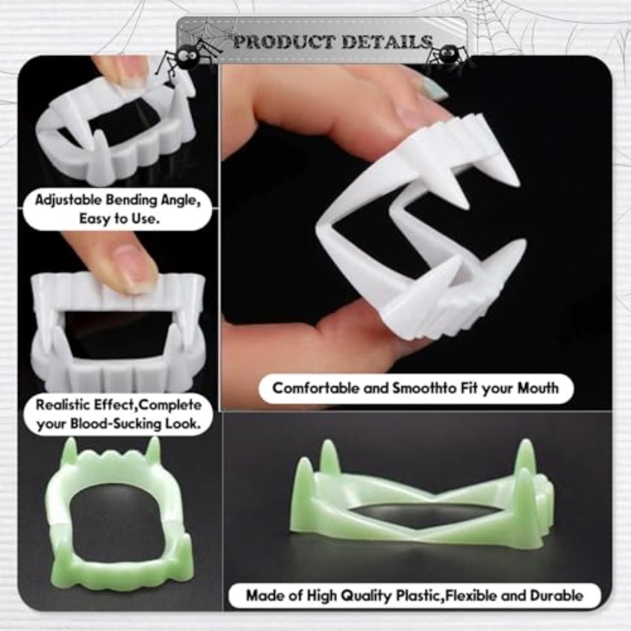 12 Pcs Halloween White Teeth F - Women'S Vampire Accessories review and price