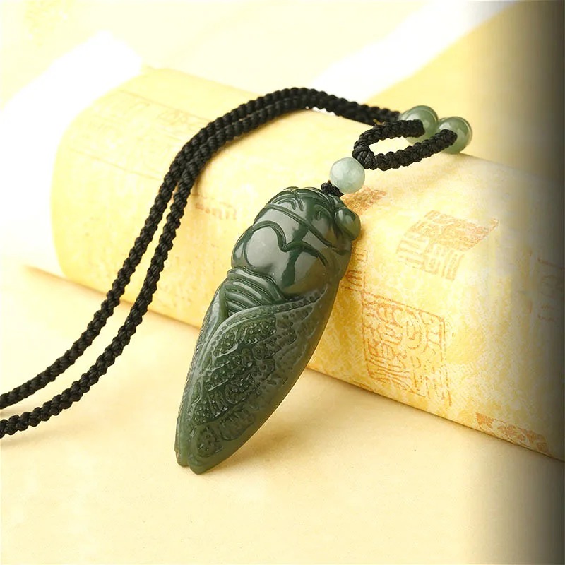Natural Hetian Jade Cicada Pen - Women Accessories For Hand review and price