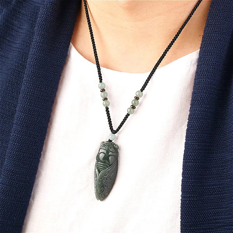 Natural Hetian Jade Cicada Pen - Women Accessories For Hand review and price
