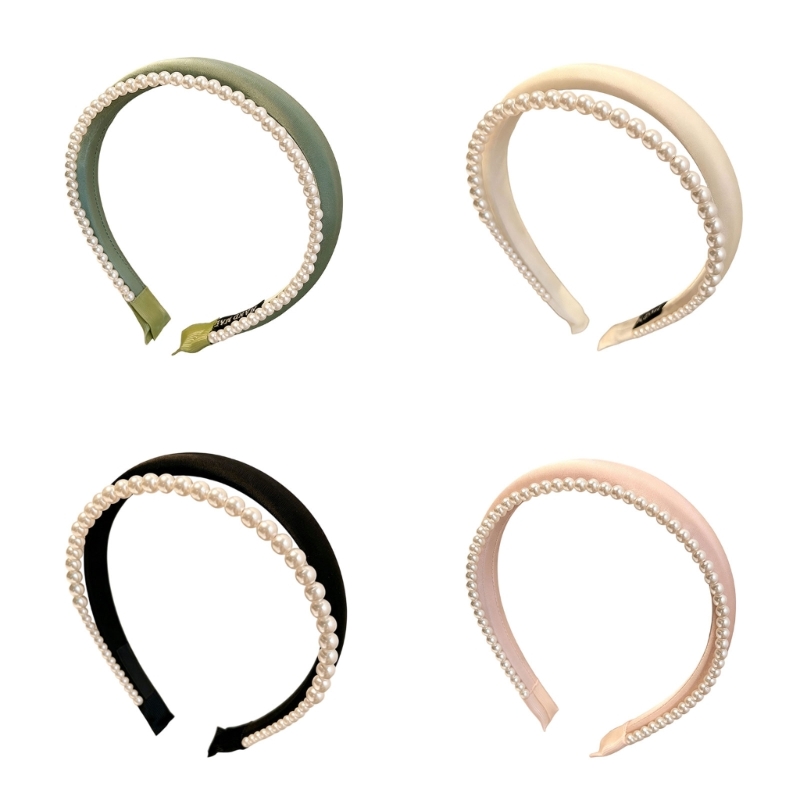 Q39C Pearls Trim Hair Headband - Women Accessories Description review and price