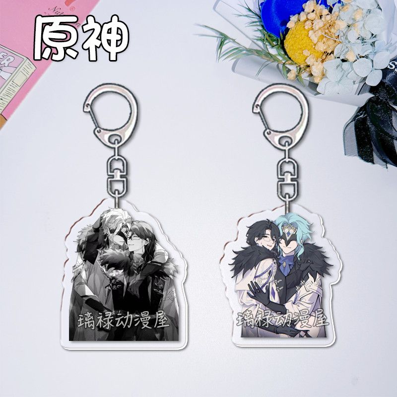 2pcs Genshin Impact  Keychains - Women Accessories Bag review and price