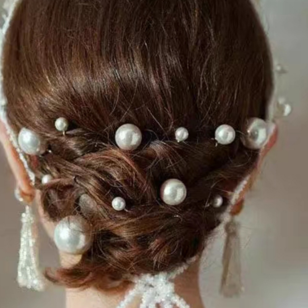 Pearl Crystal Hair Pins Comb S - Women Accessories For Hand review and price
