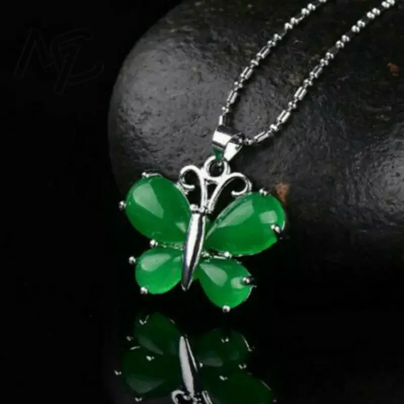 S925 Silver Green Jade Butterf - Women Accessories For Hand review and price