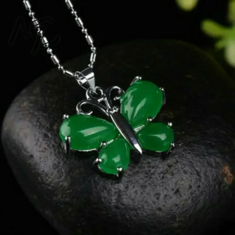 S925 Silver Green Jade Butterf - Women Accessories For Hand review and price