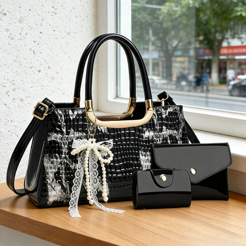 Women's Handbag Set, Crocodile - Women Accessories Bag review and price