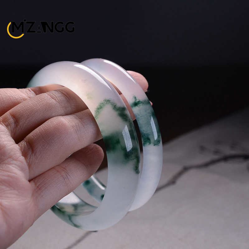 Natural Green Jadeite Bangle J - Women Accessories For Hand review and price